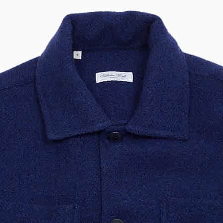 Salvatore Piccolo Virgin Wool Overshirt in Blue