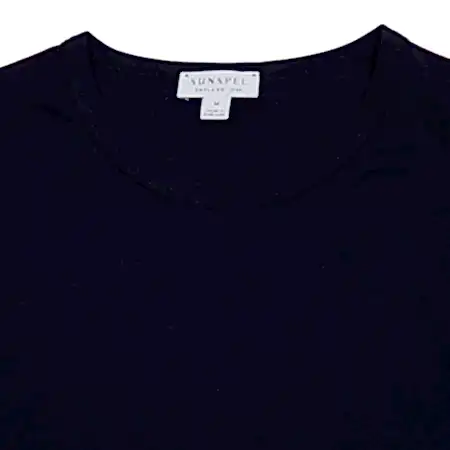 Sunspel Classic Long Sleeve T-Shirt in Navy