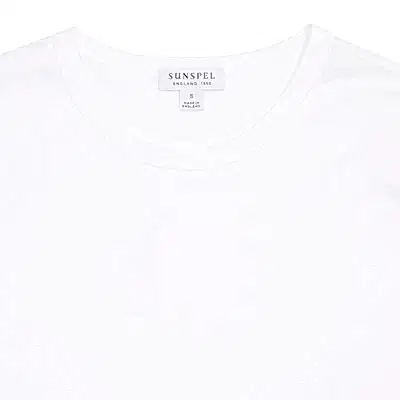 Sunspel Classic T-Shirt in White 1