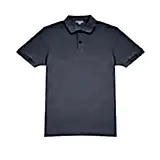 Sunspel Piqué Polo Shirt in Smoke Blue