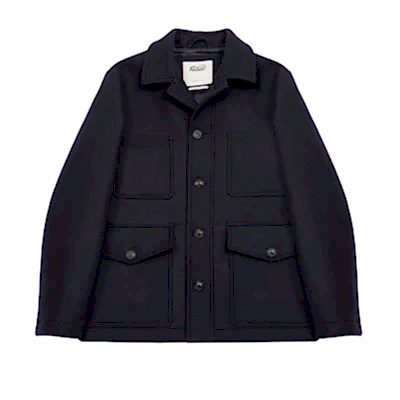 Valstar Wool Felt Arthur Work Jacket in Navy