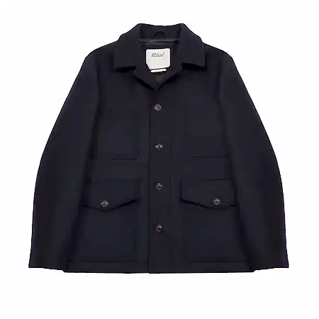 Valstar Wool Felt Arthur Work Jacket in Navy