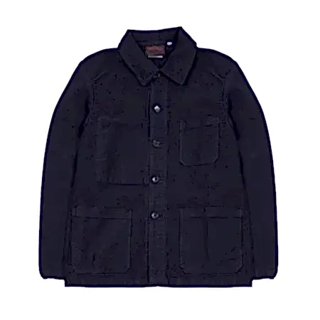 Workwear jacket in French moleskin a densely woven cotton cloth with a nice 