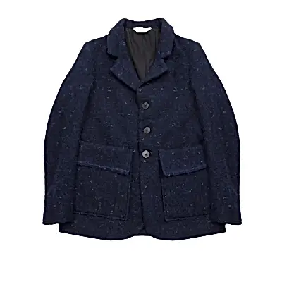 Wright + Doyle Wool Lucien Jacket in Encre Blue