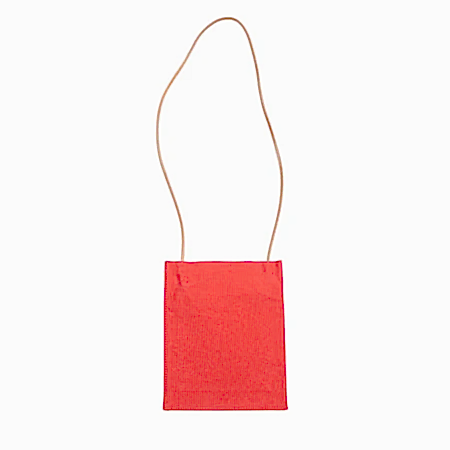 Canvas Cross-shoulder Pochette in red