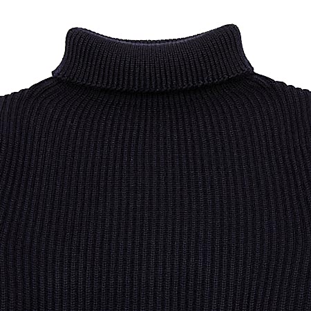 Andersen-Andersen Navy Turtleneck Sweater in Navy Blue