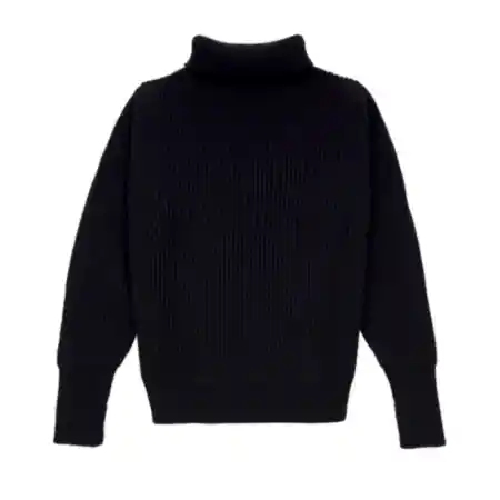 Andersen-Andersen Navy Turtleneck Sweater in Navy Blue