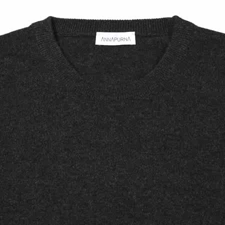 Annapurna Cashmere Crew-neck Jumper in Charcoal