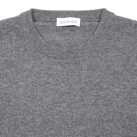 Annapurna Cashmere Crew-neck Jumper in Grey