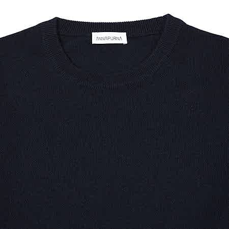 Annapurna Cashmere Crew-neck Jumper in Navy