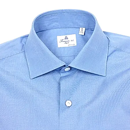 Finamore 170 Shirt in Blue