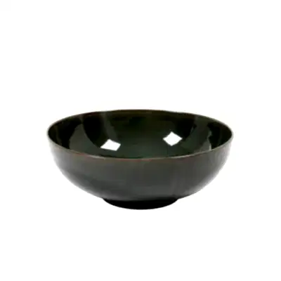 Keramische Werkstatt Margaretenhöhe Hand Thrown Stoneware Salad Bowl in Dark Green