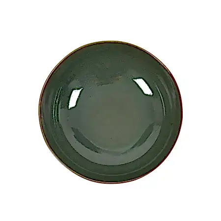 Keramische Werkstatt Margaretenhöhe Hand Thrown Stoneware Salad Bowl in Dark Green