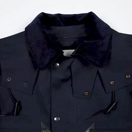 Mackintosh Anstruther Bonded Cotton Fieldcoat in Navy