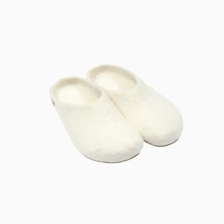 Magicfelt Moorschnucke Wool Slippers in White