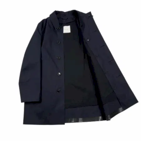 Mackintosh Dunoon GR-1002D Bonded Cotton Raincoat with Wool Liner in Navy