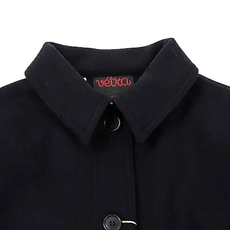 Vetra Women's 3E55/2106F Soft Wool Melton Coat in Navy