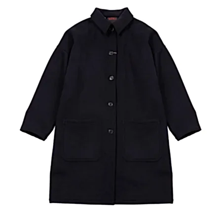 Vetra Women's 3E55/2106F Soft Wool Melton Coat in Navy